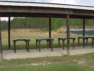 100 and 200 yard rifle range facing north with benches