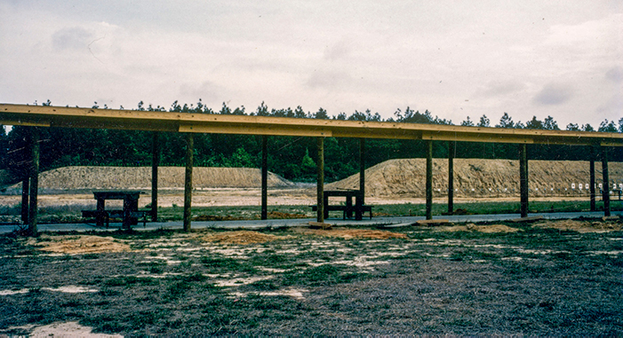 rebuilt shelter view from rifle range to the rear