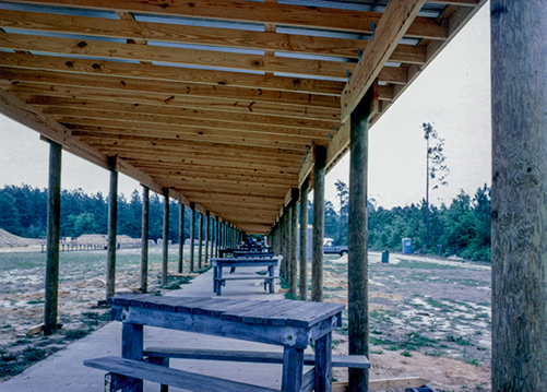 rebuilt shelter view from rifle range to the east