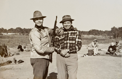 Arenson and Kahn at the beach rifle range